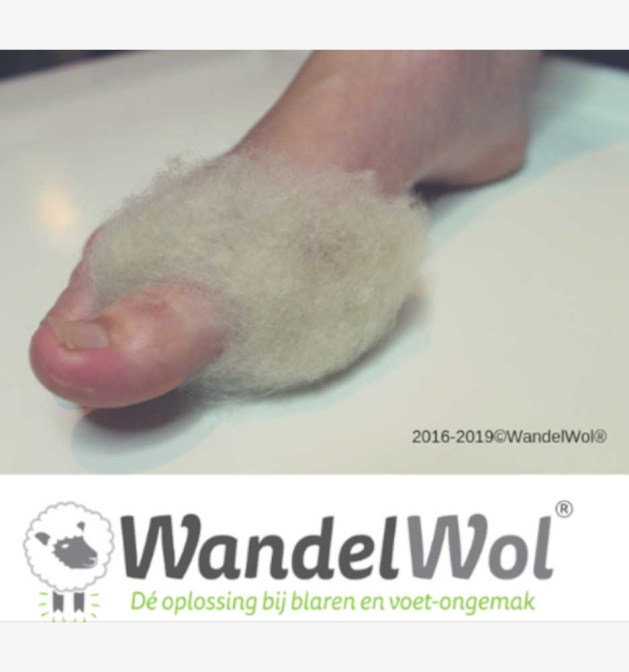 Wandelwol bij blaren en voetongemak
